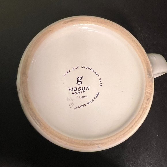 Pair of GIBSON  TEA & COFFEE Ceramic Mugs with Word Cloud Collage Patterns - Picture 10 of 13